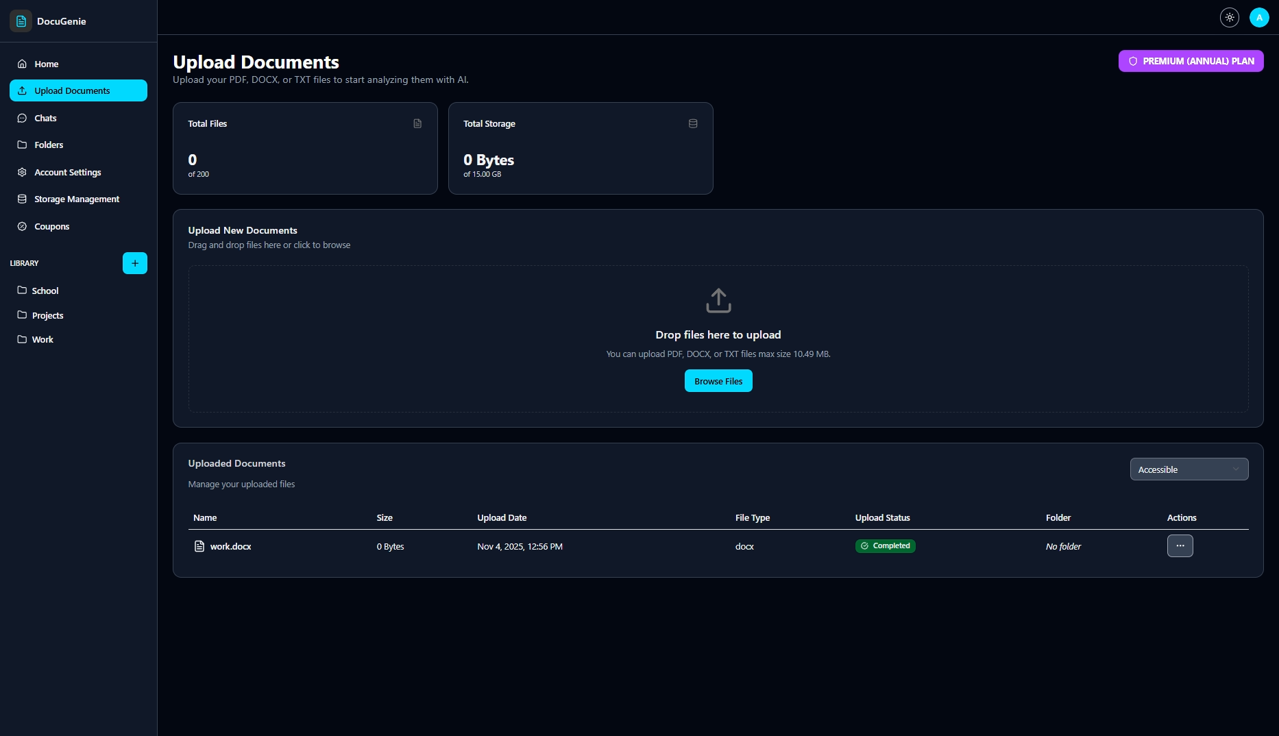 Upload Documents Effortlessly